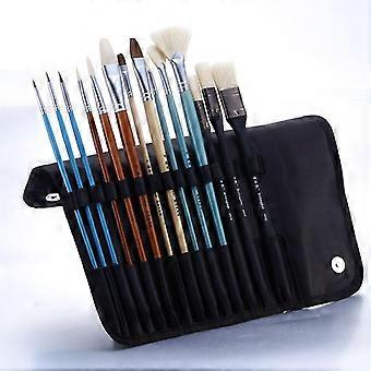 14pcs Aquarellpinsel Nylon Haar Kunst Öl Acryl Pinsel Flat Tip Künstler Aquarell Pinsel Stift Set