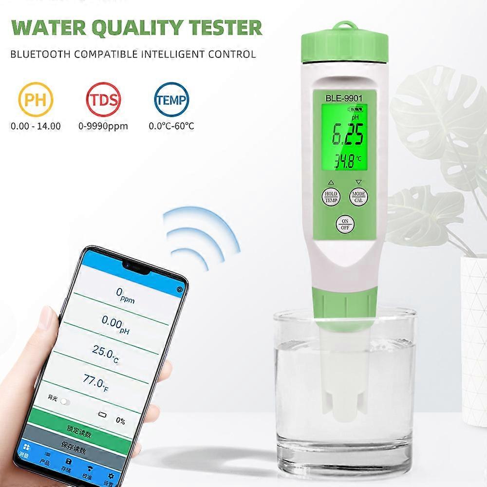 2022 New 3 in 1 Blue-tooth PH Meter Ph/TDS/Temp Water Test Tool With Backlight Digital Water Quality Monitor Tester for Aquarium