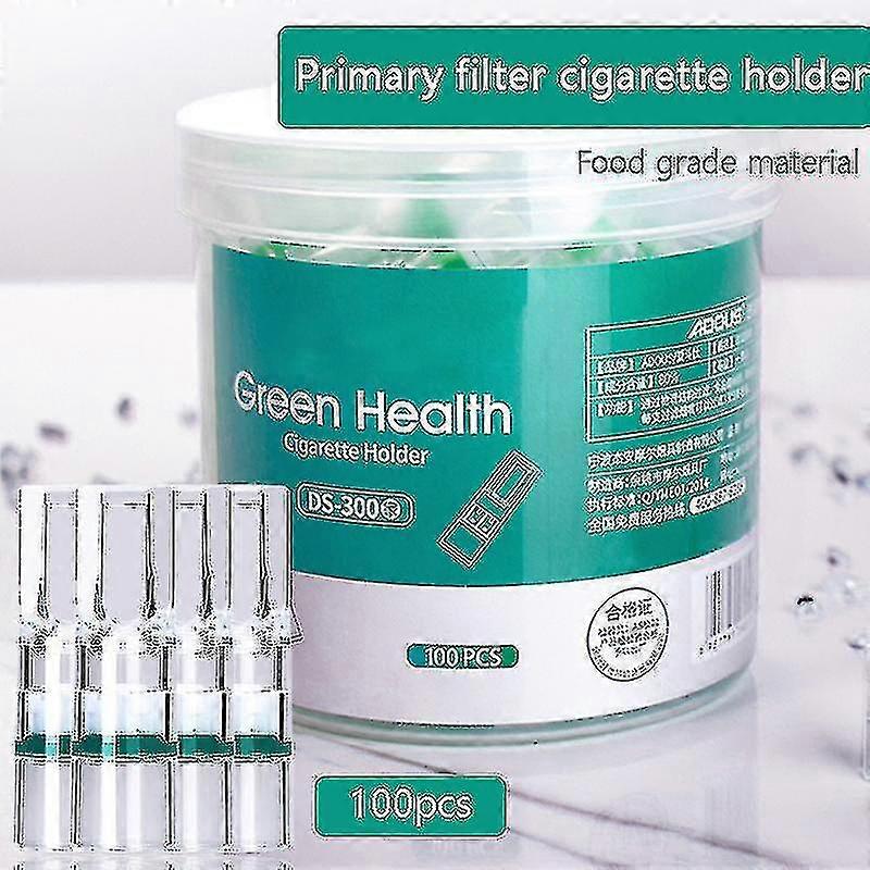 100pcs Disposable Tobacco Cigarette Filter Smoking Reduce Tar Filtration
