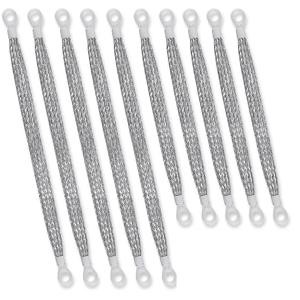 10pcs Universal Automotive Ground Straps,10/12inch Engine Ground Strap Kit Braided Copper Ground Straps