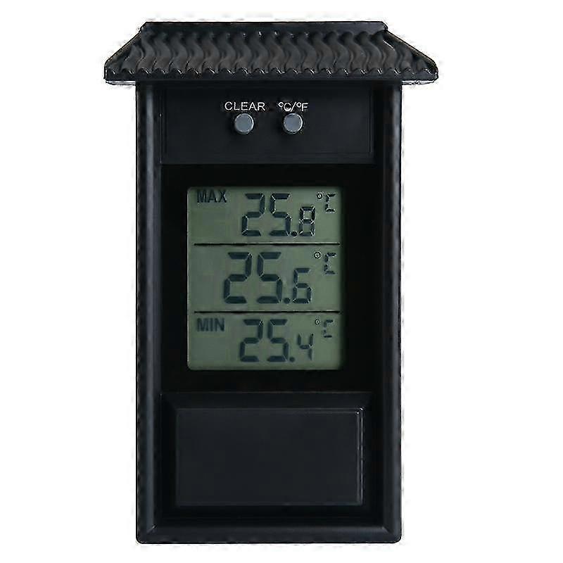 LCD Screen Outdoor Electronic Thermometer Waterproof Temperature Meter - White