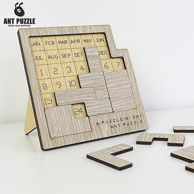 Puzzle Calendrier Quotidien Calendrier en Bois Jouez à un Puzzle Différent pour Afficher la Date Puzzle Difficile