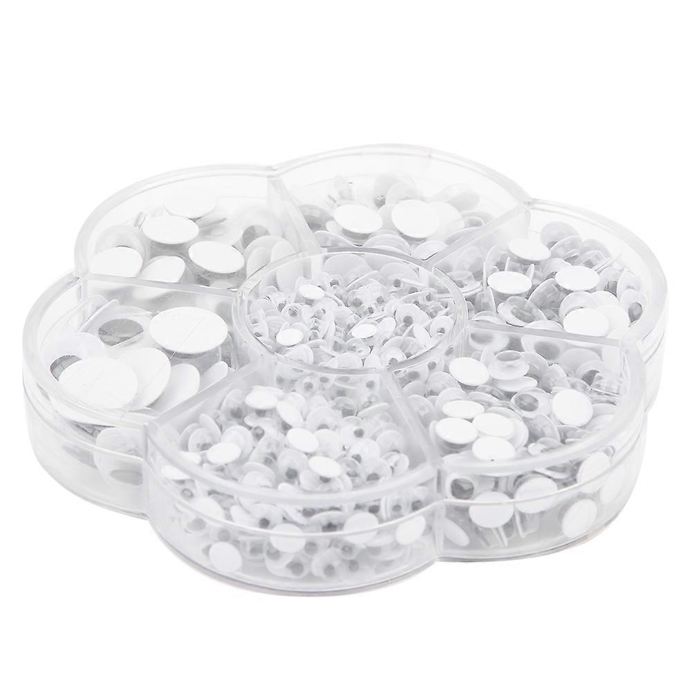 800PCS 4/5/6/7/8/10 / 12mmプラスチックおもちゃの目黒と白の可動眼球DIYアクセサリー