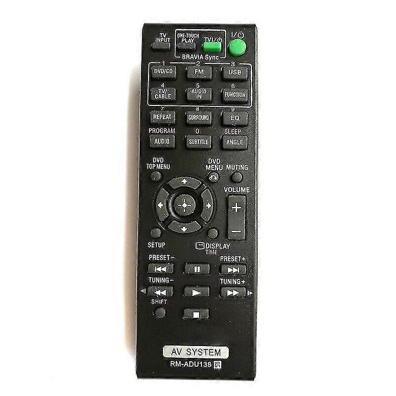 replace rm-adu138 audio/video receiver av remote control for sony dav-tz140