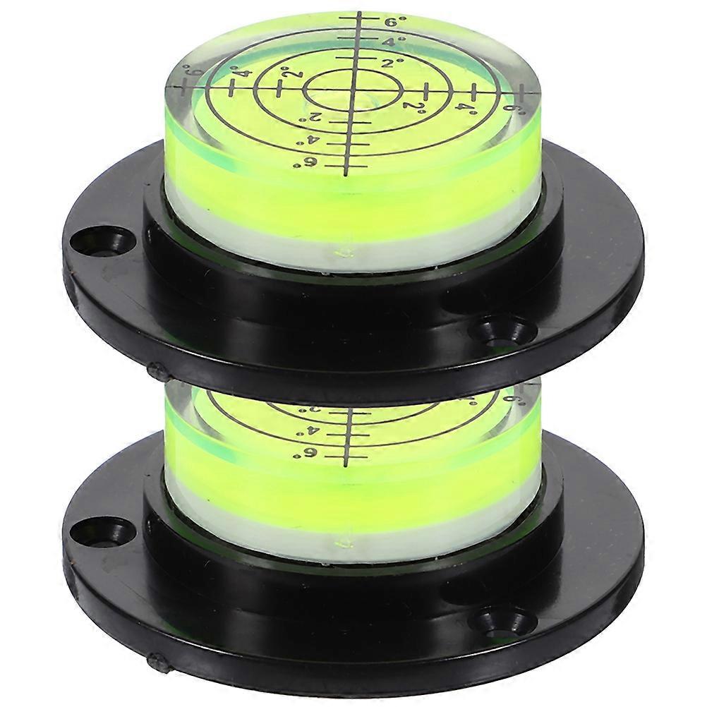 2pcs Level Bubble Circular Bubble Level Measuring Tools Mini Bubble Levels for Camera Tripod Turntable