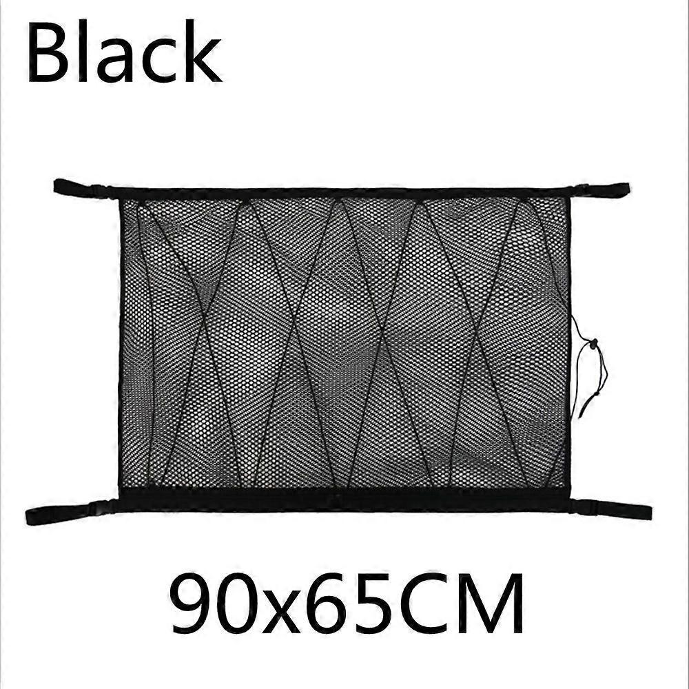 1PC Adjustable Car Ceiling Net Pocket Breathable Interior Cargo Net Stretchable Mesh Bag Ceiling Sundries Storage Bag Auto Tool