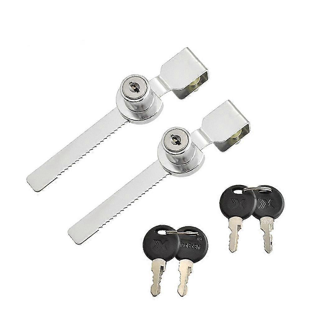 2個のテラリウムディスプレイキャビネットスライドガラスドアロック、スライドガラスドアラッチ、カムロック、メールボックス引き出し食器棚ロック、亜鉛合金(4キー付き)