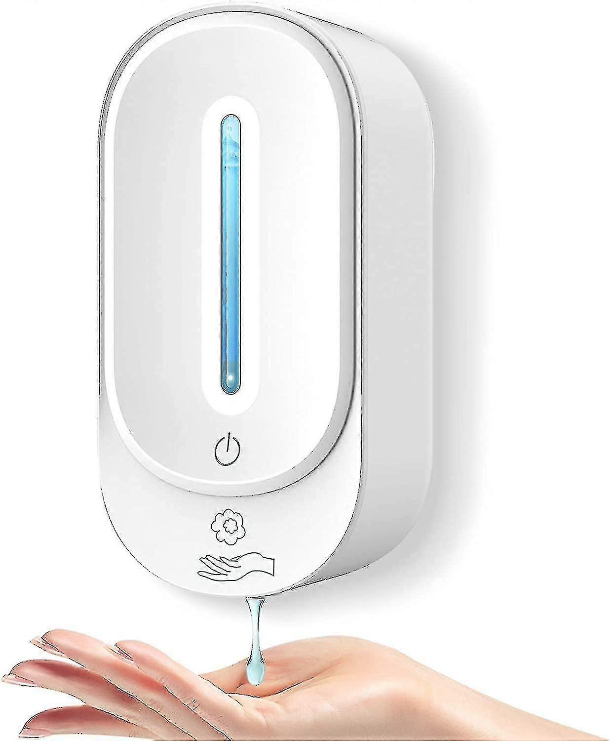 Automatisk tvålpump, 350 ml väggmonterad tvålpump beröringsfri geldispenser med infraröd sensor, flytande tvålpump för kök badrum H