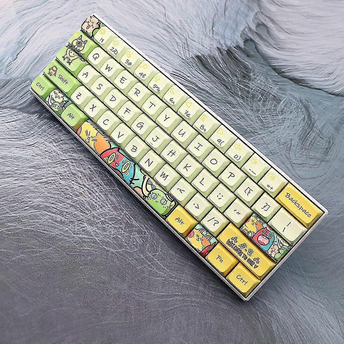 135-key Pbt Xda Keycap 7u Space Bar Split Space Bar Cap -sided Sublimation Keycap For Mechanical Ke