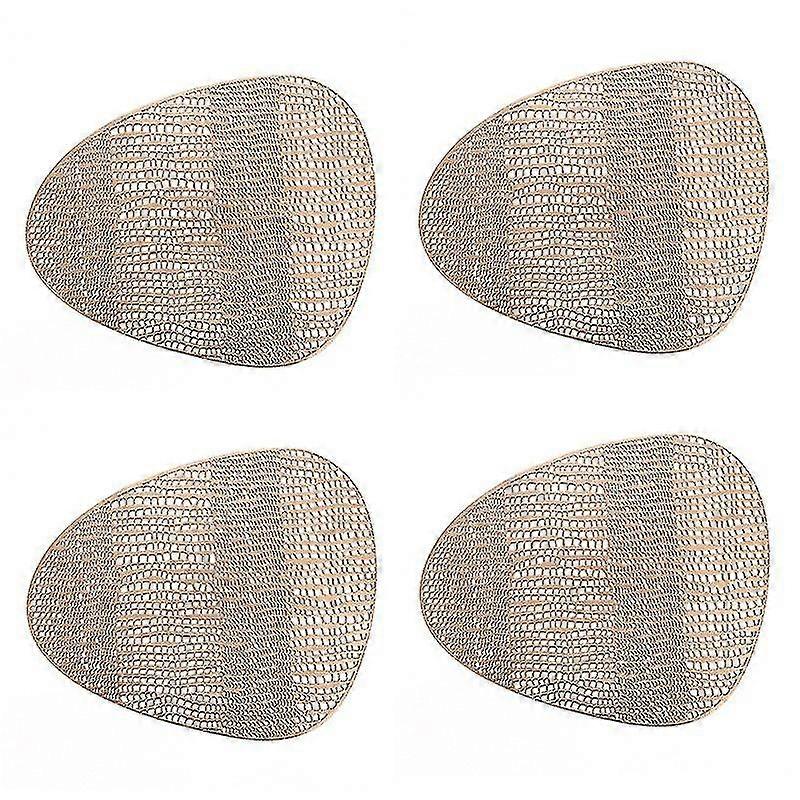 pvc placemat egg-shaped heat insulation coaster compatible with dining table, b