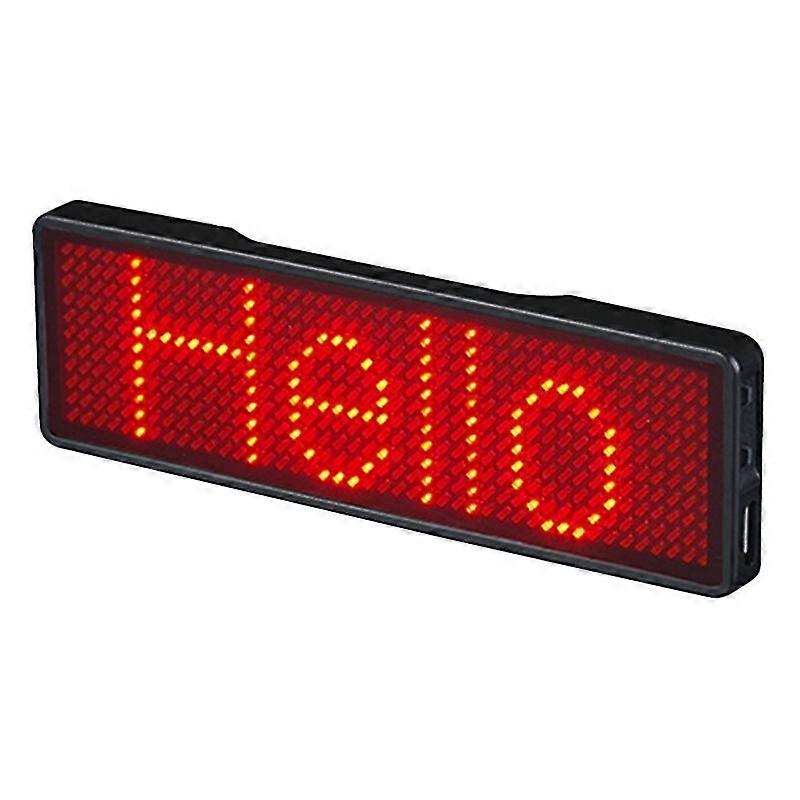 Bluetooth LED-navneskilt, oppladbart lysskilt, DIY-programmerbart, rullende meldingstavledisplay L