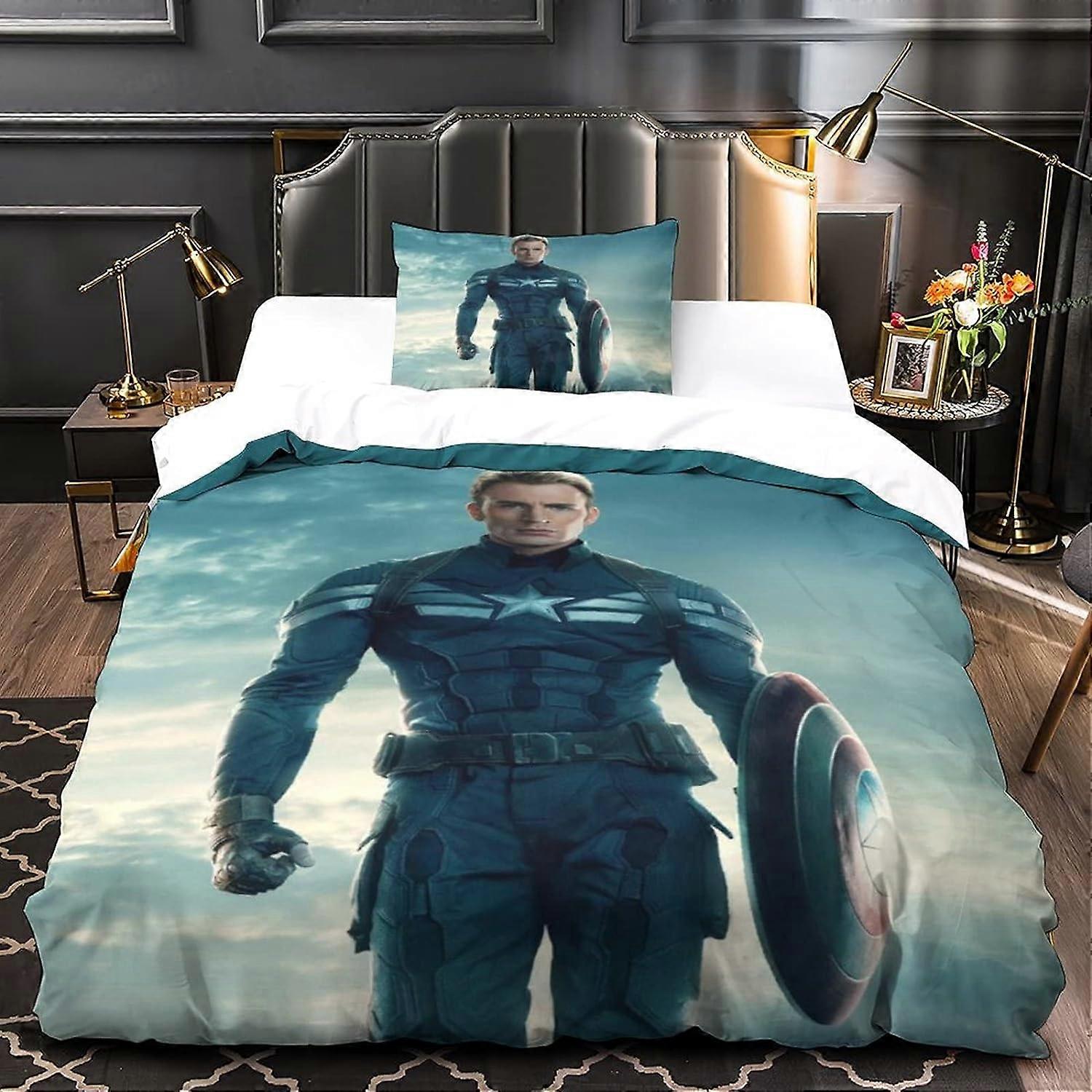 Hero Movie Bedding Set for Kids Teens, Duvet Cover, Bedspread D, Themed Bedspread, Soft Microfiber Bedding Set with Zipper Closure