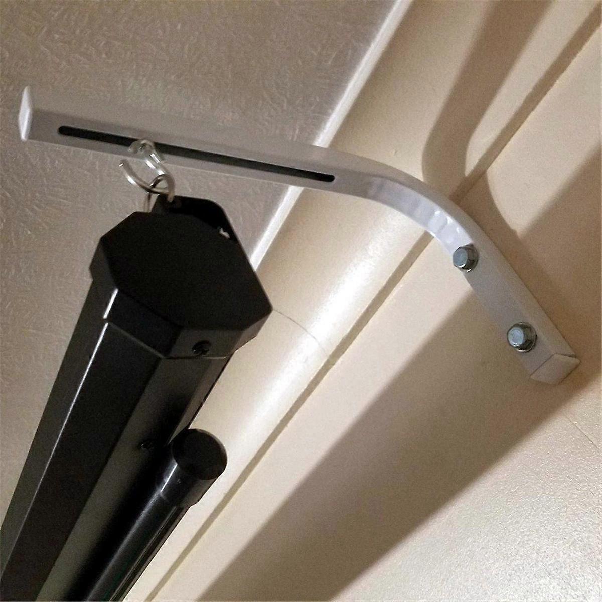 90 Degrees Projector Screen Wall Mount L-Brackets Projection Screen Hanger Adjustable Mount for HD