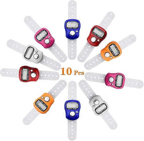 10 Pieces Electronic Finger Counter Row Counter, Digital Lcd Totalizer Hand Tall