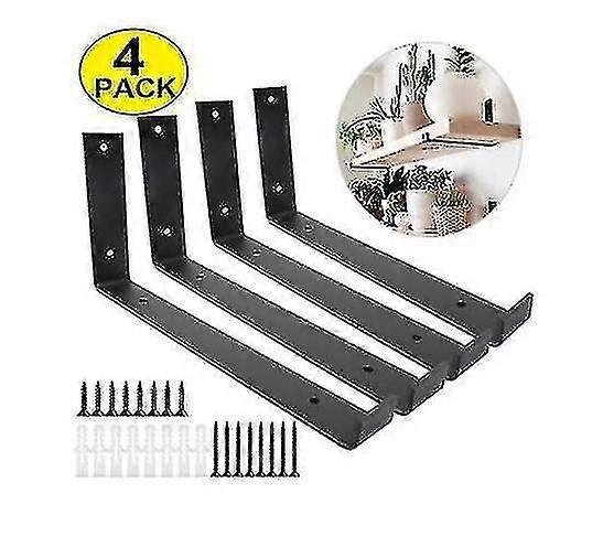 Shelf Brackets, 4pcs Industrial Shelf Angle Braces Brackets For Rustic Shelf