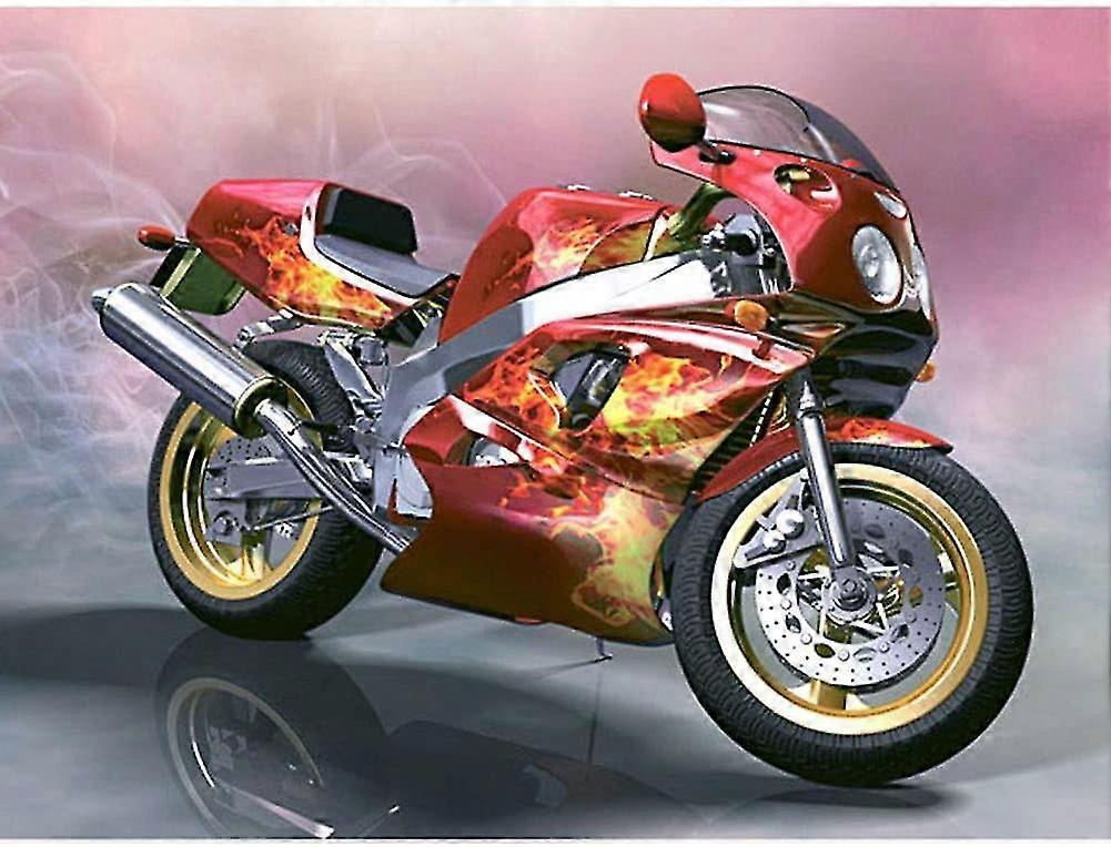 Diy 5D الماس اللوحة حسب عدد مجموعات للبالغين الحفر الكامل، والتطريز حجر الراين اللوحة الحرفية دراجة نارية