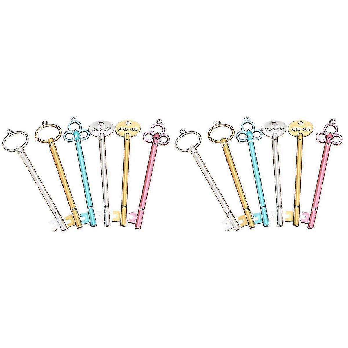 36 قطعة خمر مفتاح على شكل قلم جل أقلام مع 0.5mm نقطة غرامة مكتب اللوازم القرطاسية هدية القلم للطلاب