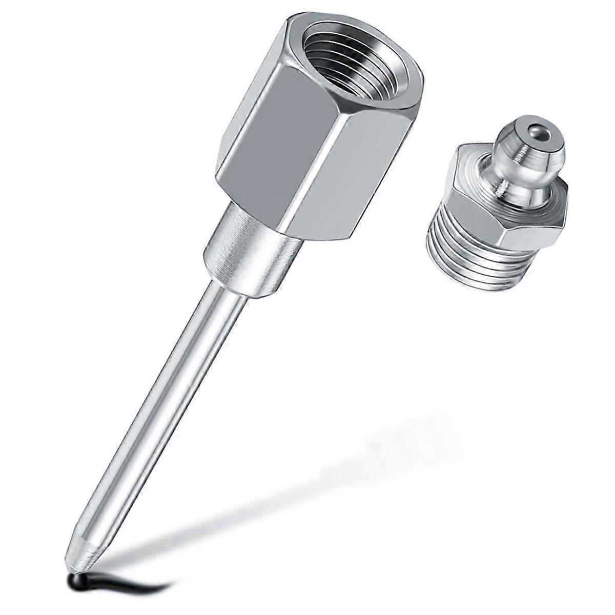 Narrow Needle Nozzle Grease Adapter with Hardened Steel Tip, Needle Nose Grease Dispenser with 1/8