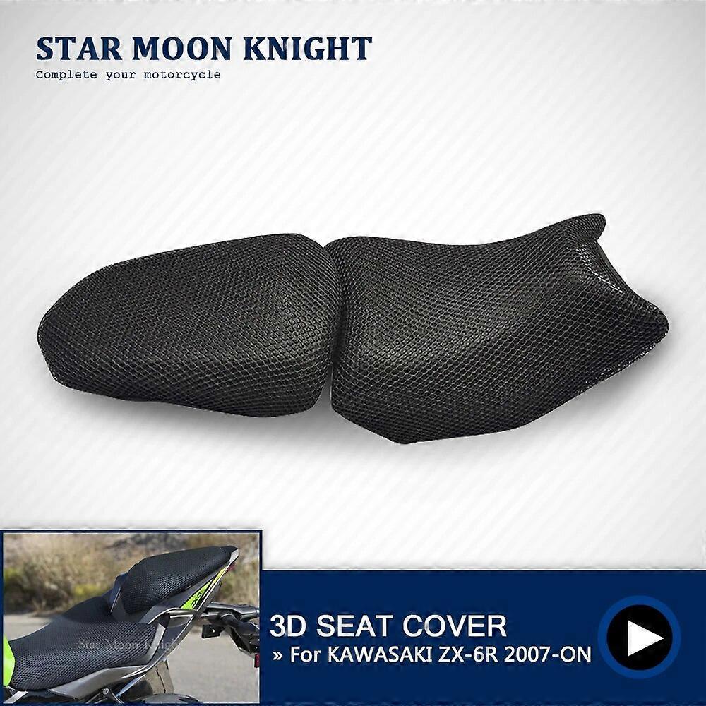 Για KAWASAKI ZX6R ZX-6R ZX 6R 2007 - 2021 Μοτοσυκλέτα πίσω κάθισμα φέρινγκ δροσερό κάλυμμα δίχτυ 3D πλέγμα δίχτυ προστασίας μοτοσικλετών αξεσουάρ μοτοσικλετών