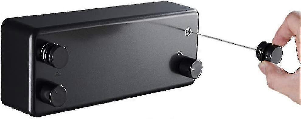 Stendibiancheria retrattile Heavy Duty Indoor And Outdoor Clothes Line Double Rope Clothes Drying Rack per Hotel Home Balcone Lavanderia (nero)