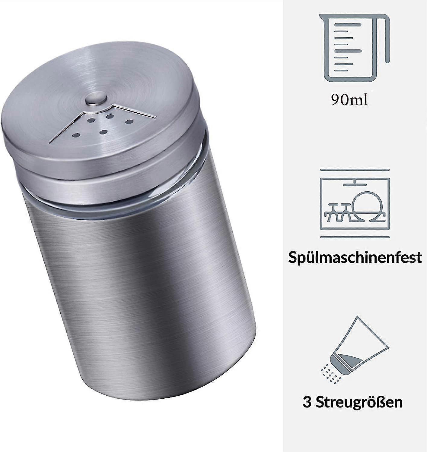 12pcs Spice Jars Stainless Steel Set 90ml With Viewing Window