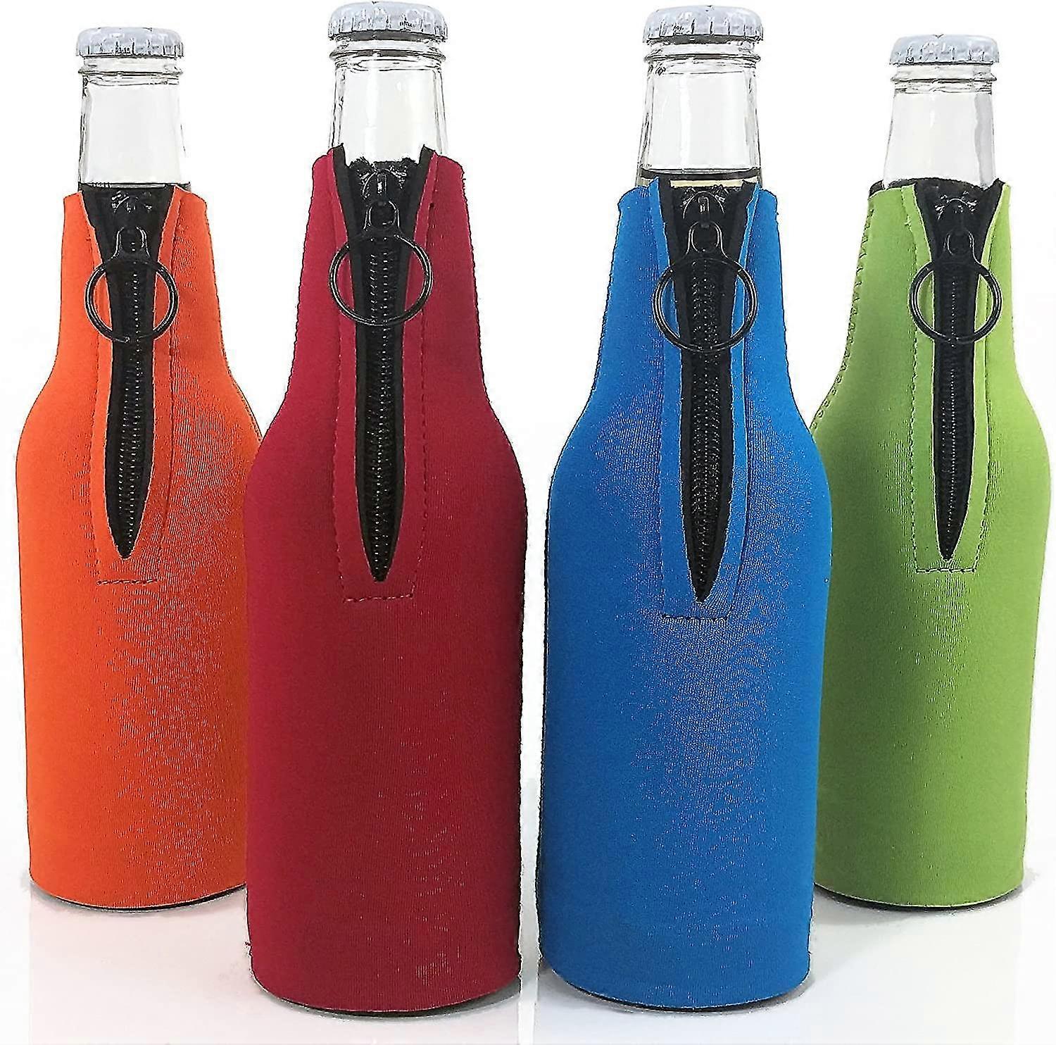 Foldable Round Bottom Bottle Protector Bag Beer Bottle Liner Cooling Bag - 4 Pieces