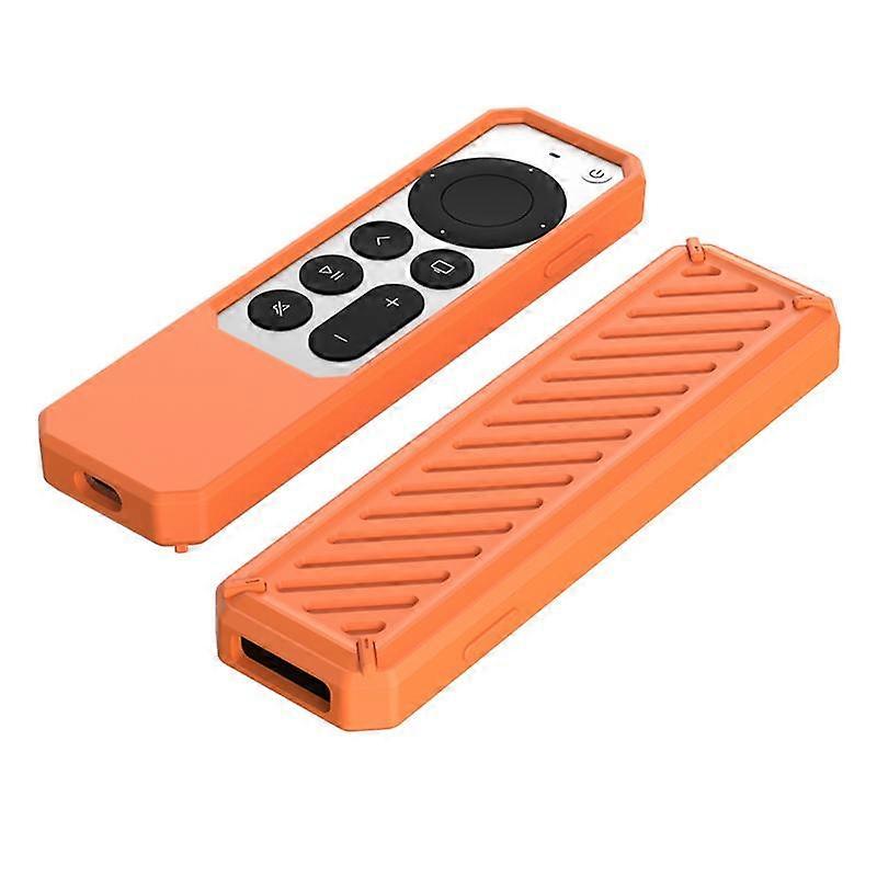 Silicone Remote Protective Case for Apple-TV 4K Remote 2021, Orange