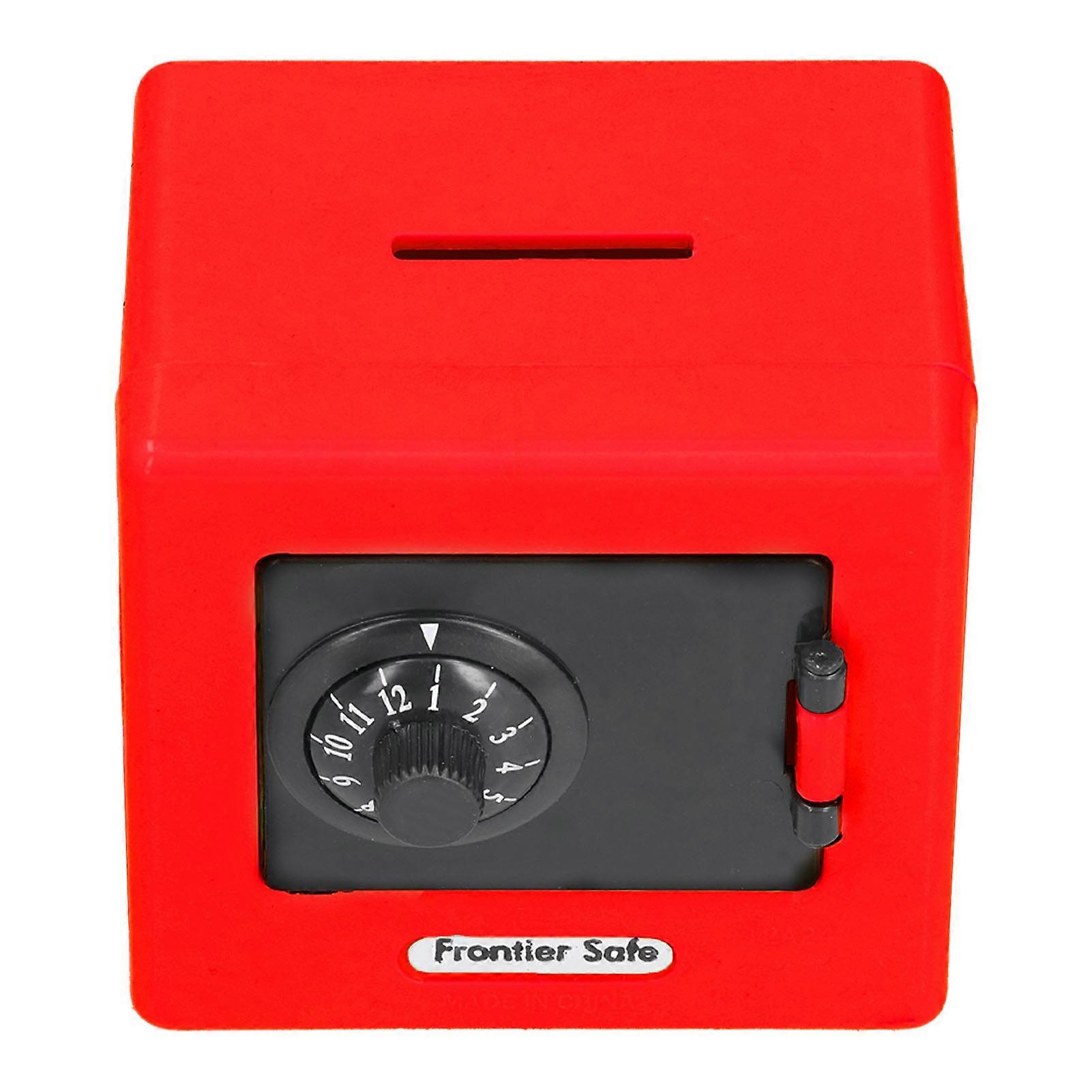 Children Money Storage Case Simulation Safe Box Coded Lock Coin Cash Saving Box for KidsRed