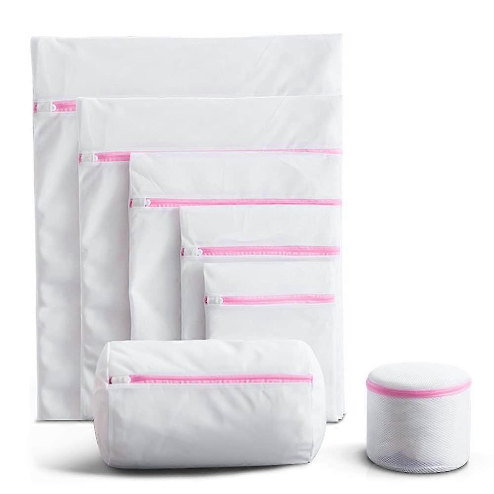 Large Drawstring Washing Net Bags 7 Pack, Durable Coarse Mesh Laundry Bag