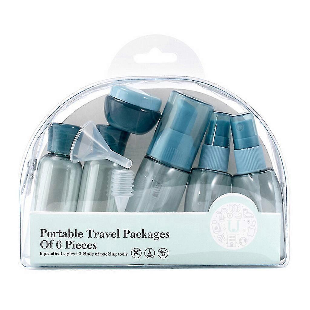 6-pack Plastic Empty Travel Bottles Toiletry Cosmetic Refillable Containers