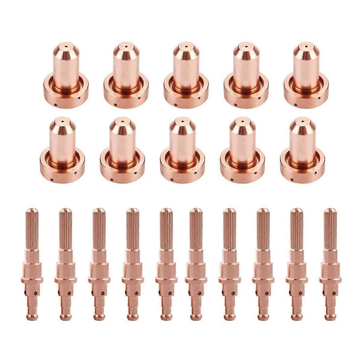 10Pcs 9-8210 Plasma Nozzle 10Pcs 9-8215 Plasma Electrode Fit for Thermal Dynamics SL60/SL100 Cuttin