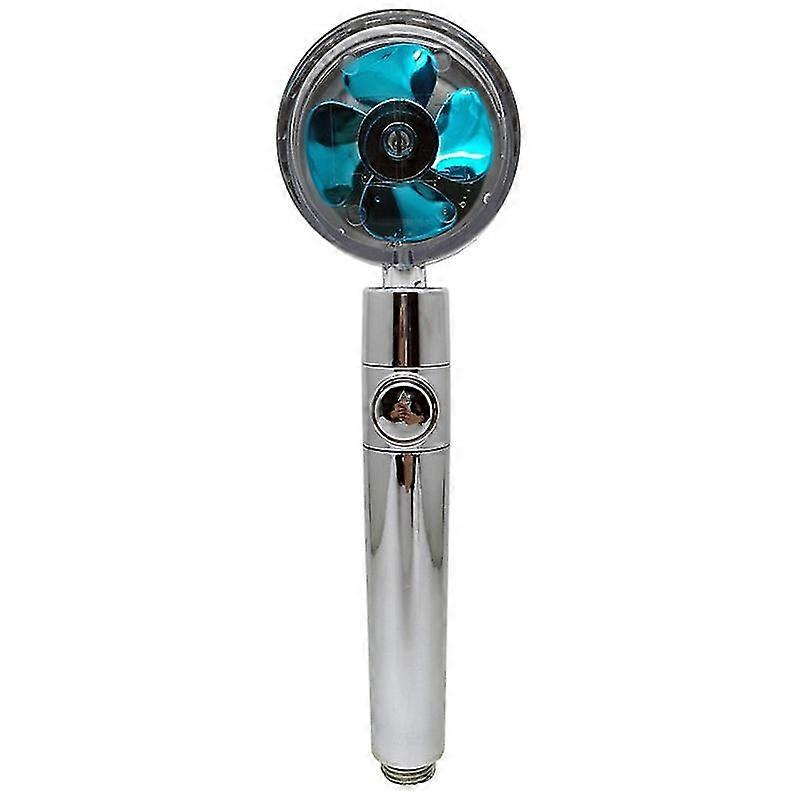 Exquisite New Turbo Propeller Shower Head Water Saving High Preassure Flow 360 Degrees With Fan Extension Showerhead Rainfall With Holder