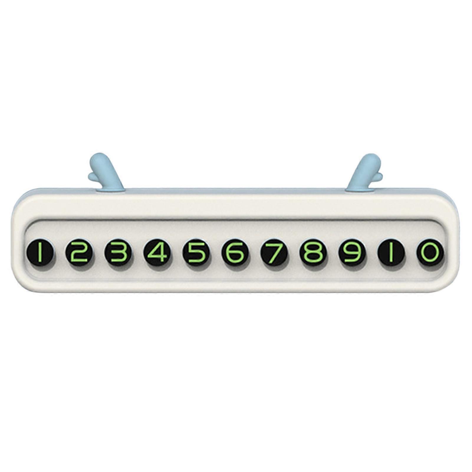 لوحة رقم هاتف السيارة الأمامية متعددة الوظائف بطاقة رقم وقوف السيارات المؤقتة للشاحنات مركبة بيضاء