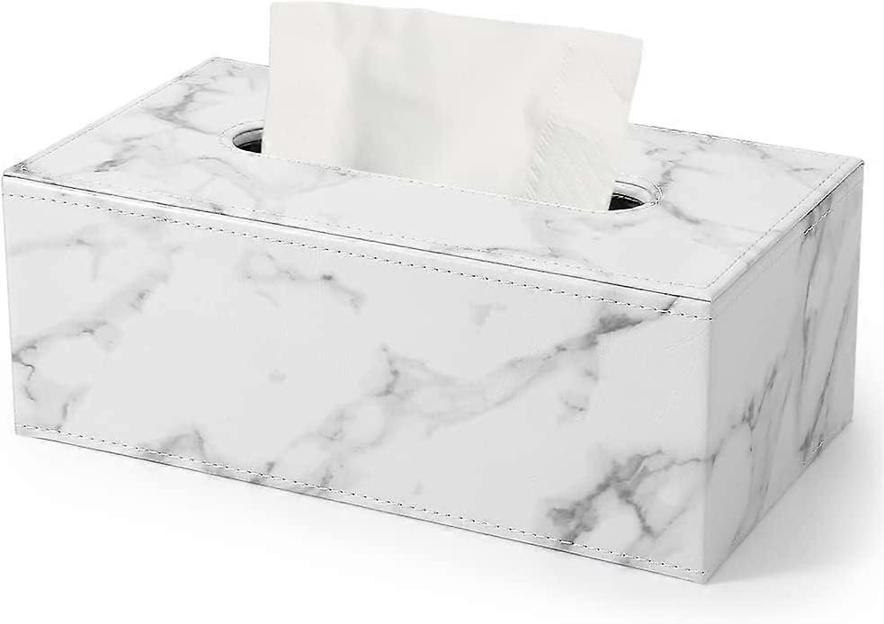 MUJIXI PU Leather Tissue Boxes, Rectangular Tissue Dispenser Tissue Holder for Home Car
