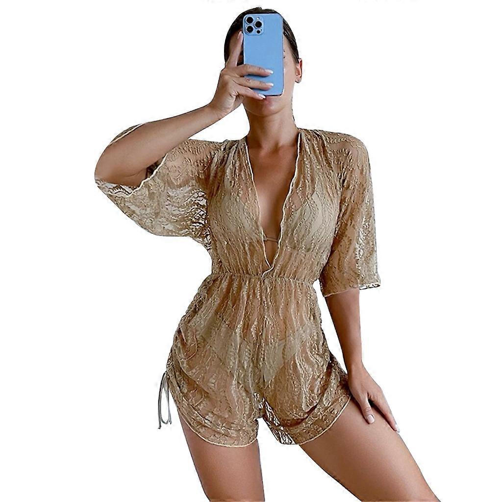 Femmes Maillots De Bain Solides Maillot De Bain 3 Pièces Bikinis Ensemble avec Lacets Couvrir