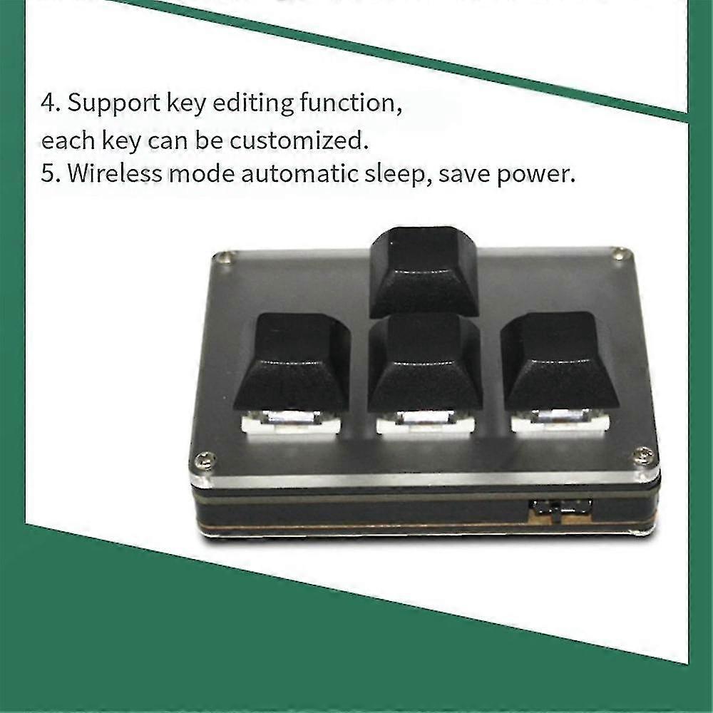 4-key Wireless Customizable Keyboard 2.4g Usb Bluetooth -mode Key Customization Hot-swappable Keys