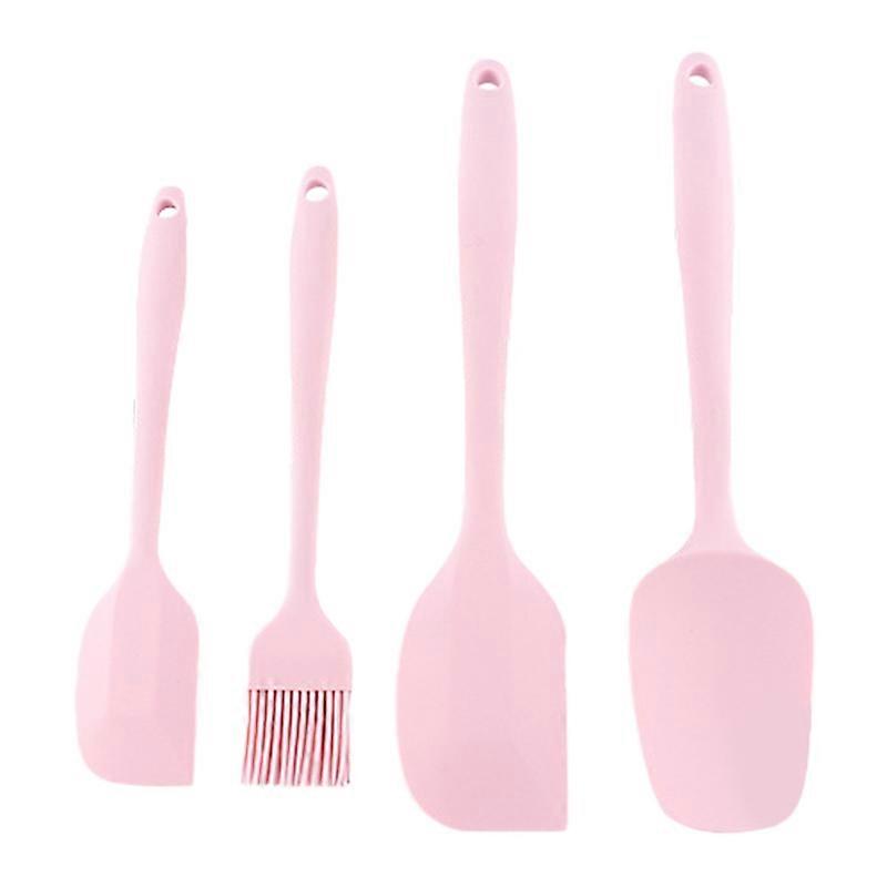 1 Set Spatula Set One-piece Design Heat Resistant Silicone Cream Flour Cake Baking Utensils Set for Cooking