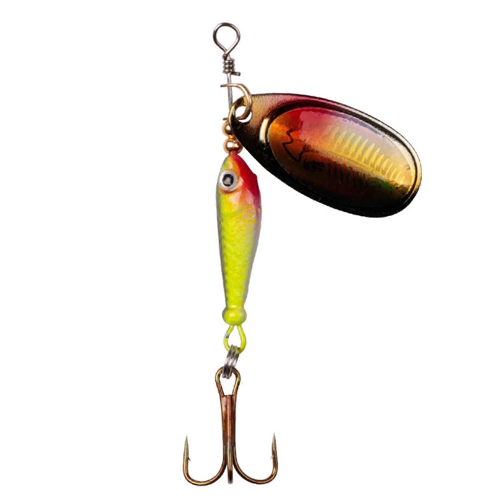 Kaesi 9g/7cm Fishing Lure Vivid Shape Waterproof Rotary Sequin Treble Hook Reusable Angling Stainless Sharp Hook Spinner Bait Fishing Supplies