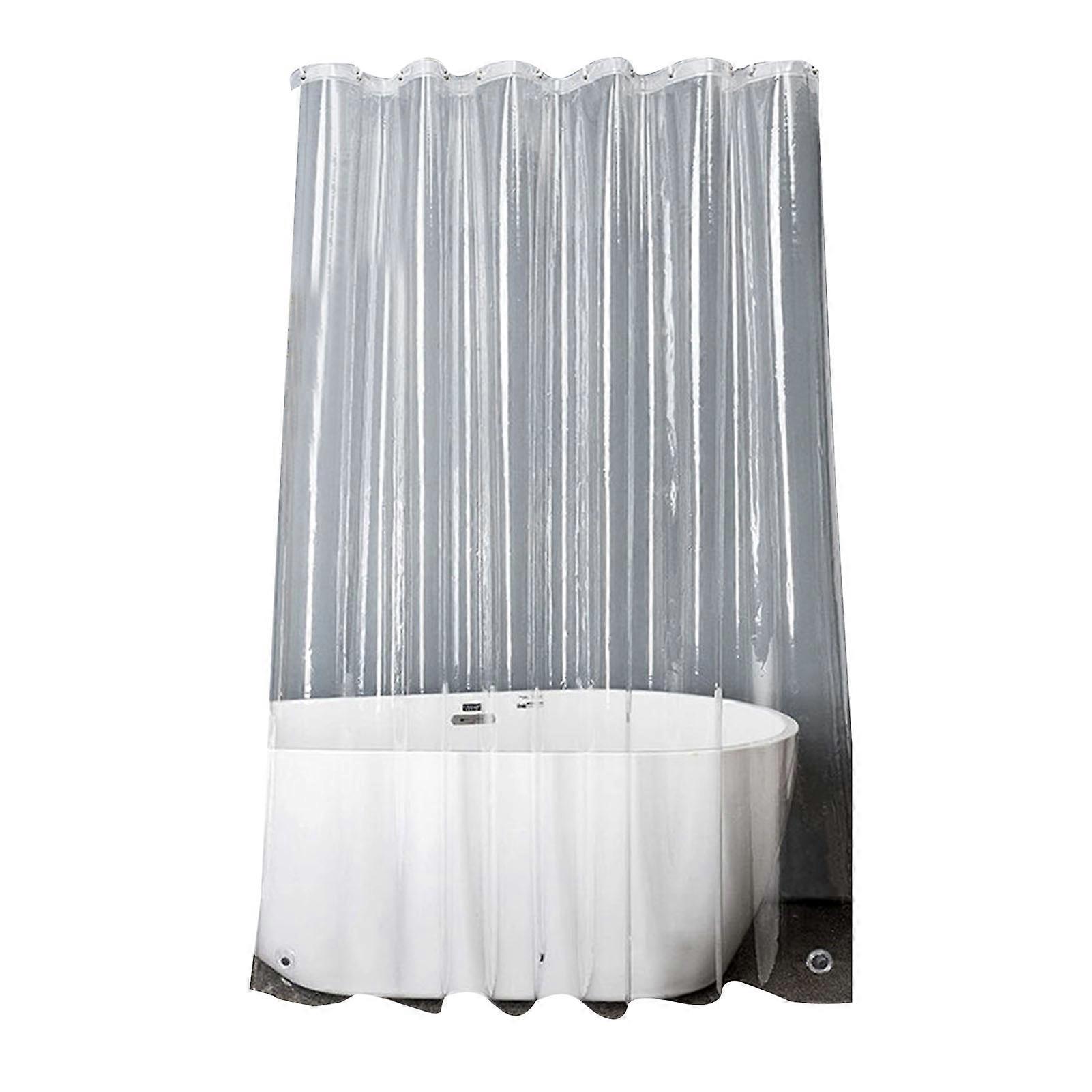 Waterproof Clear Shower Curtain Liner with 3 Magnets Rustproof Grommets Durable Quick-Drying Plastic Liner for Bathroom