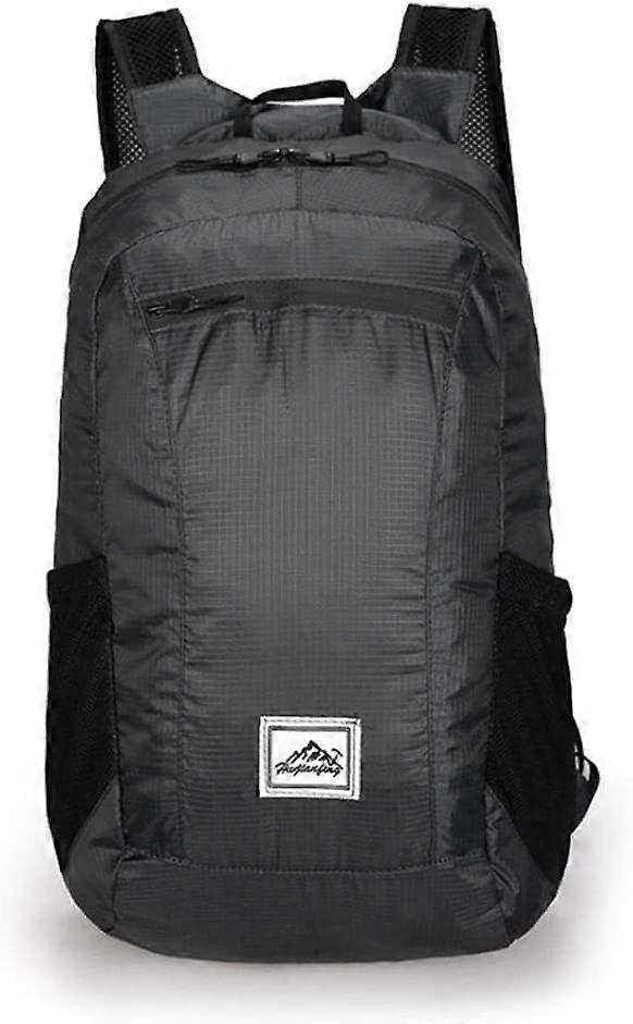 20L Lightweight Portable Foldable Backpack Black