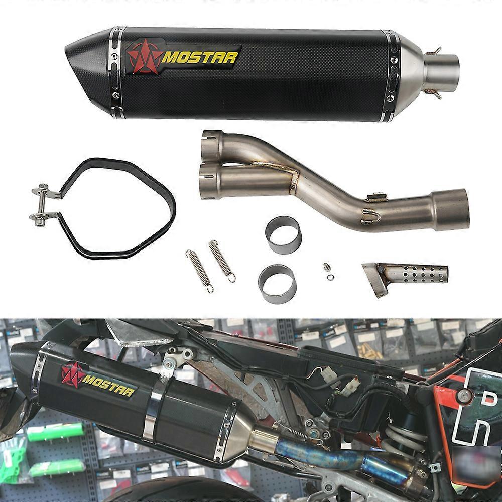 Redkid Motorcycle Exhaust Pipe Muffler Silencer w Mid Pipe for KTM 950 Adventure R S 03-13 990 ADV S 2006-2016 2015 2014 2013 2012 2011