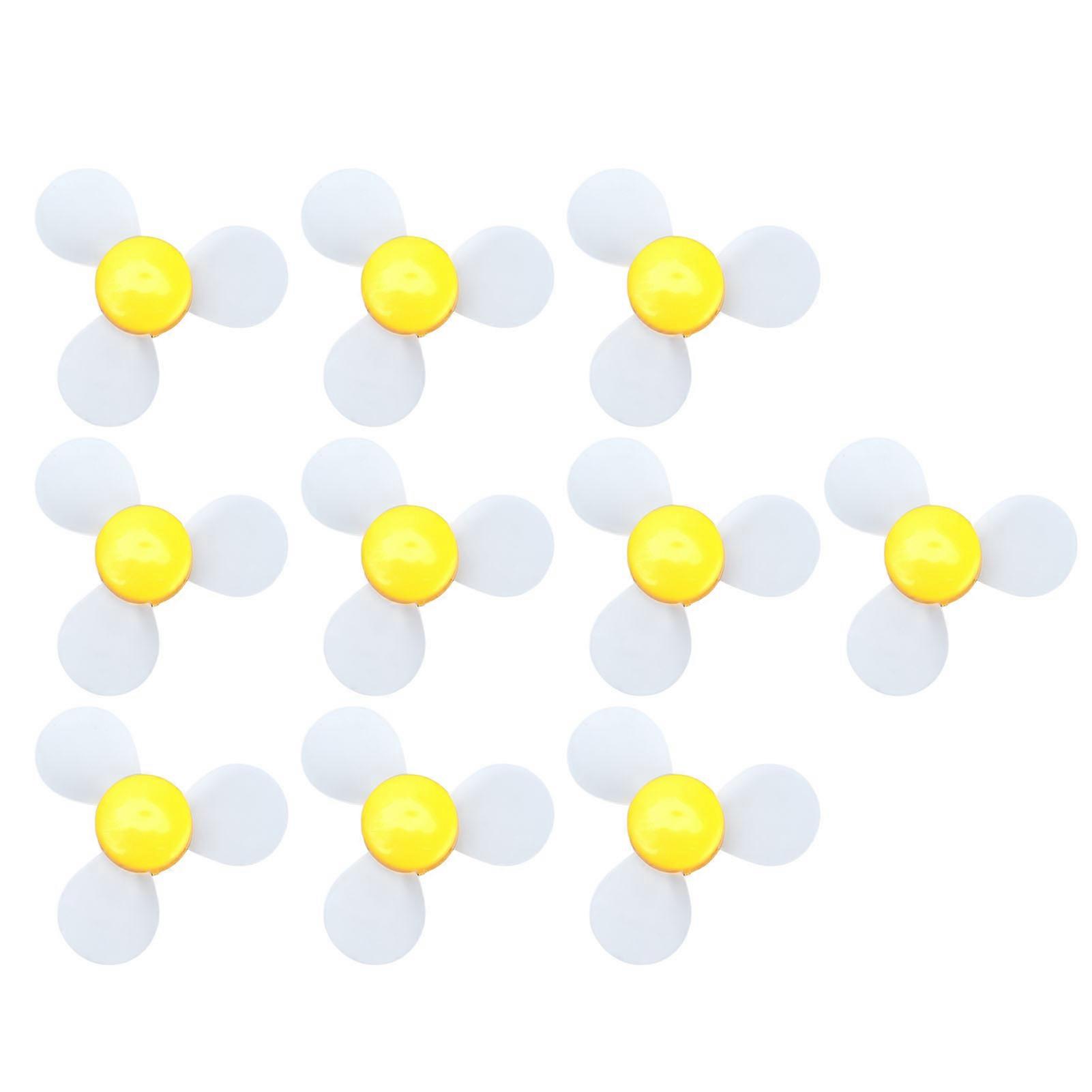 10 قطع ثلاث شفرات المروحة لعبة مروحة ناعمة بليد لمروحة صغيرة ألعاب إلكترونية ألعاب علمية وتعليمية 65 مم