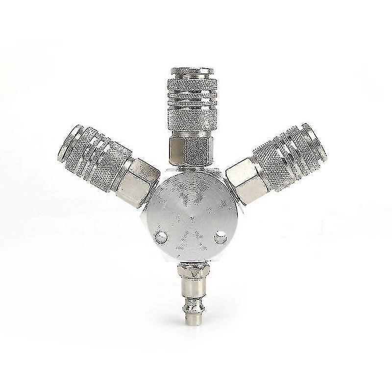 Pneumatic Connector, Quick Air Connector 3 Way Quick Connector Adapter For Air Hose With 1/4'' F-npt Thread