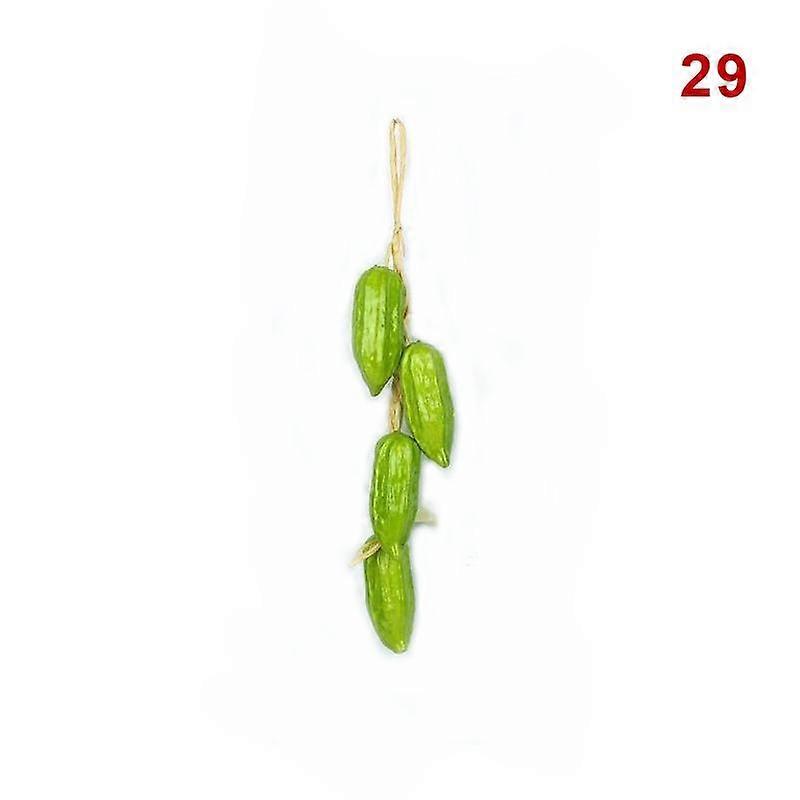 Home Artificial Fishes Hanging String Simulation Foam Food Vegetable Fake Chili Pepper