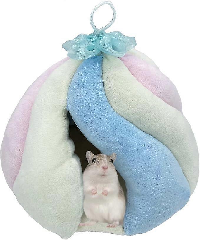 Hamster Warm Bed ,Small Animal Hammock Cotton Sleeping Nest Plush Hut Hideout Cave Hanging Cage Toy for Dwarf Mice Rat Sugar Glider Gerbil