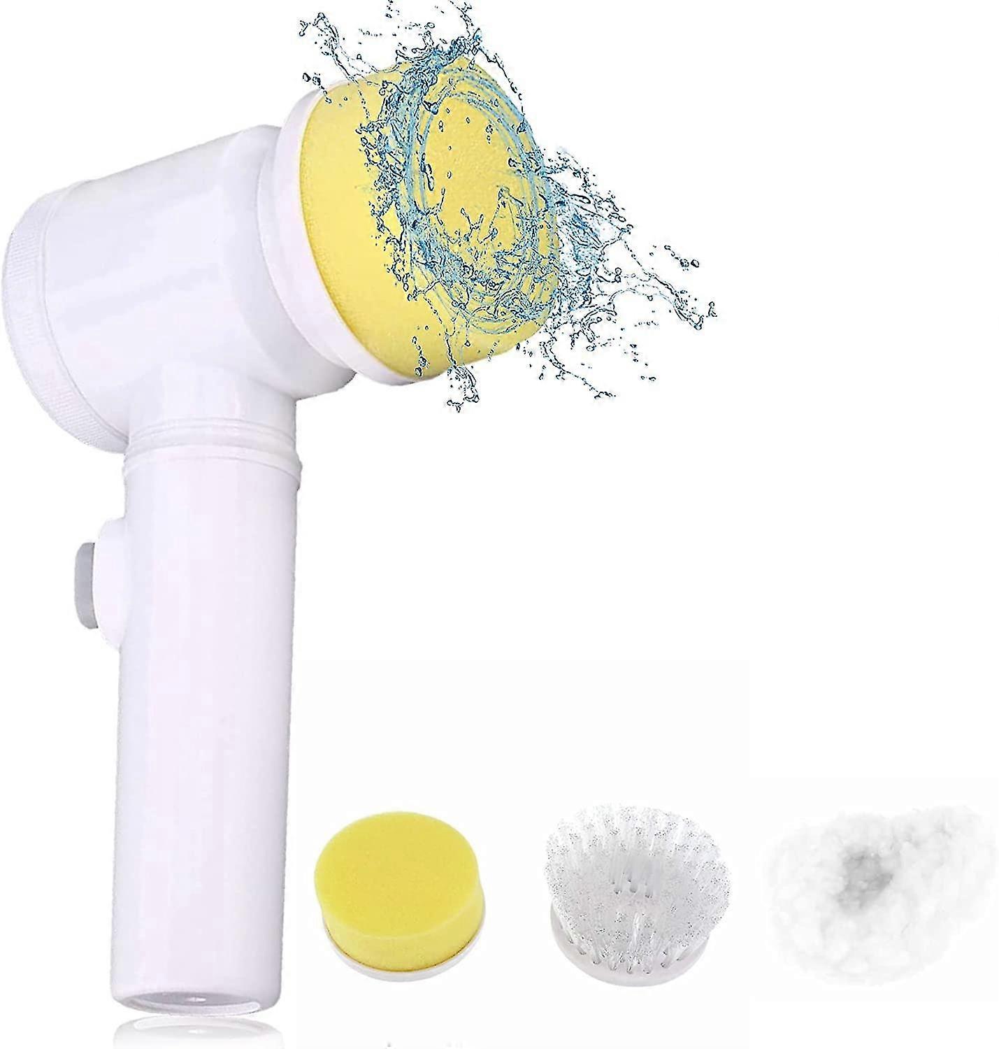 electric cleaning brush,cordless electric scrubber,with 3 replaceable brush heads,portable