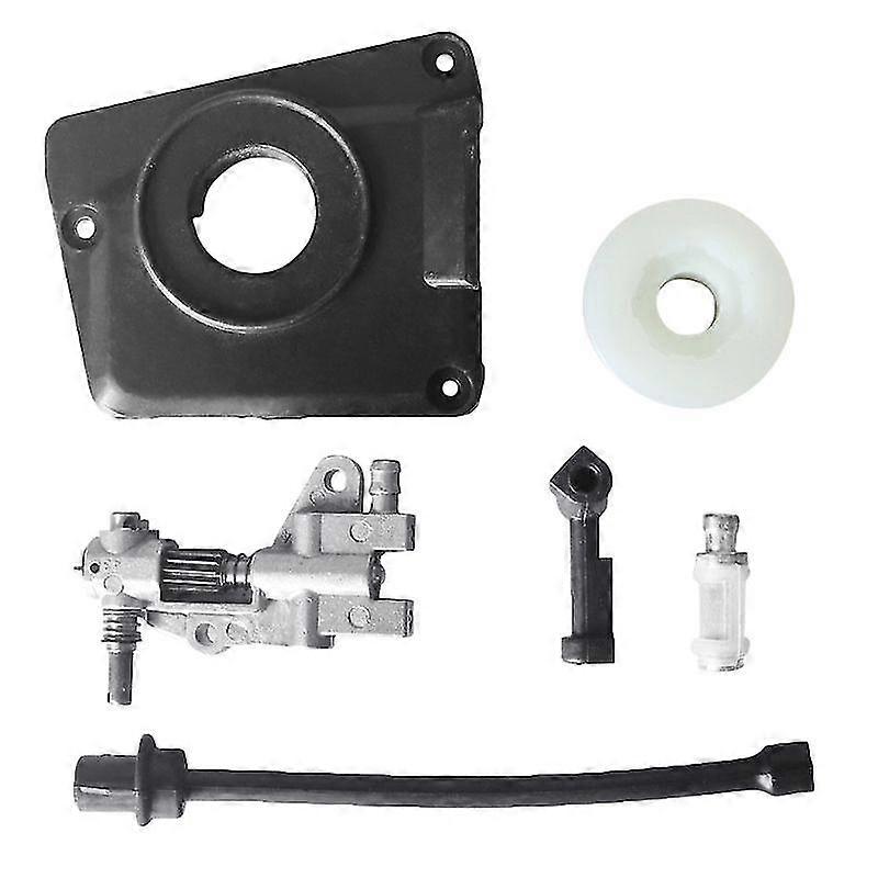 Oil Pipe & Filter & Oil Pump & Cover & Worm Gear Kit For Chinese 45cc 52cc 58cc 4500 5200 5800 Chainsaw