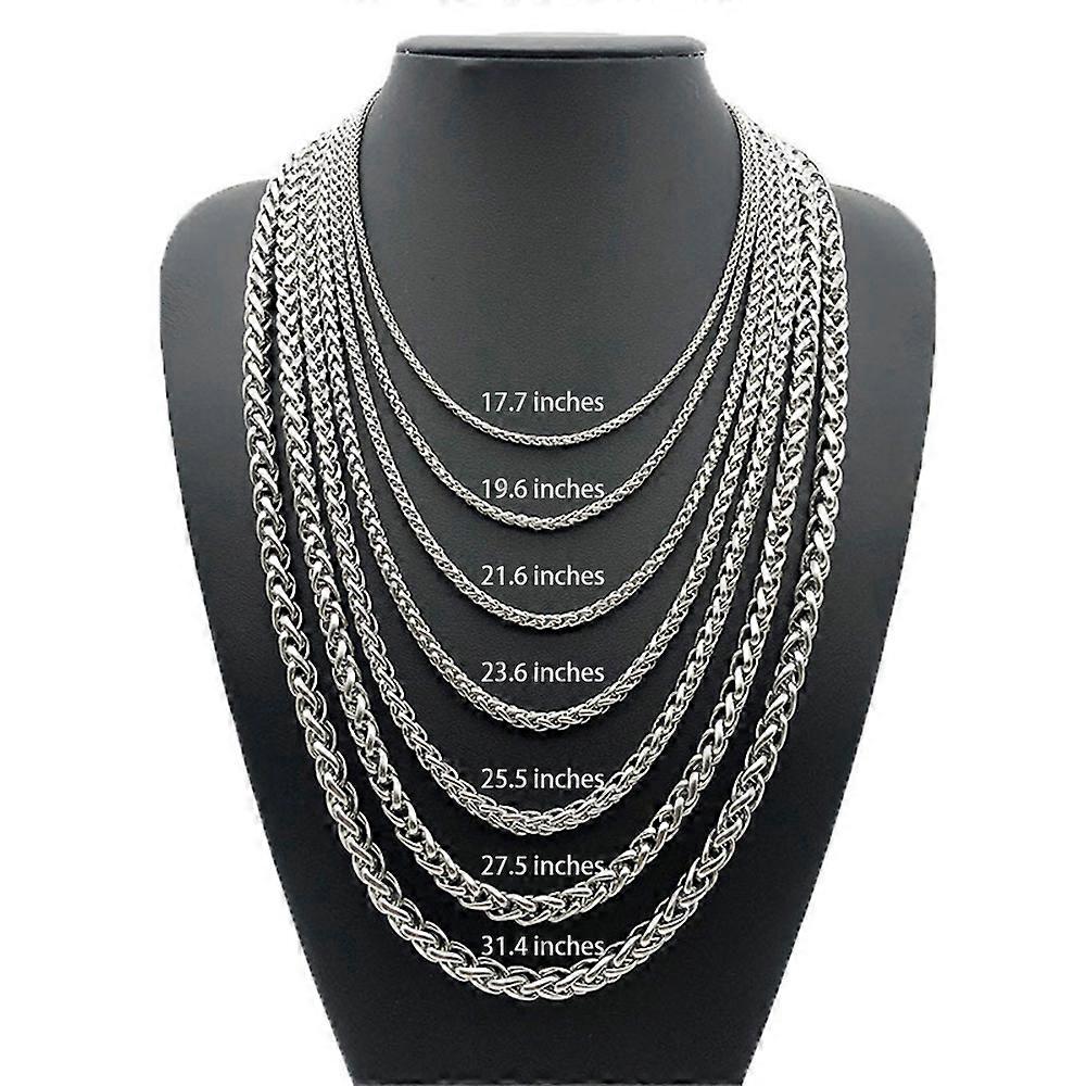 316L Stainless Steel Rope Chain Necklace – Trendy, Durable, Unisex – 7-30 Inch Lengths Available