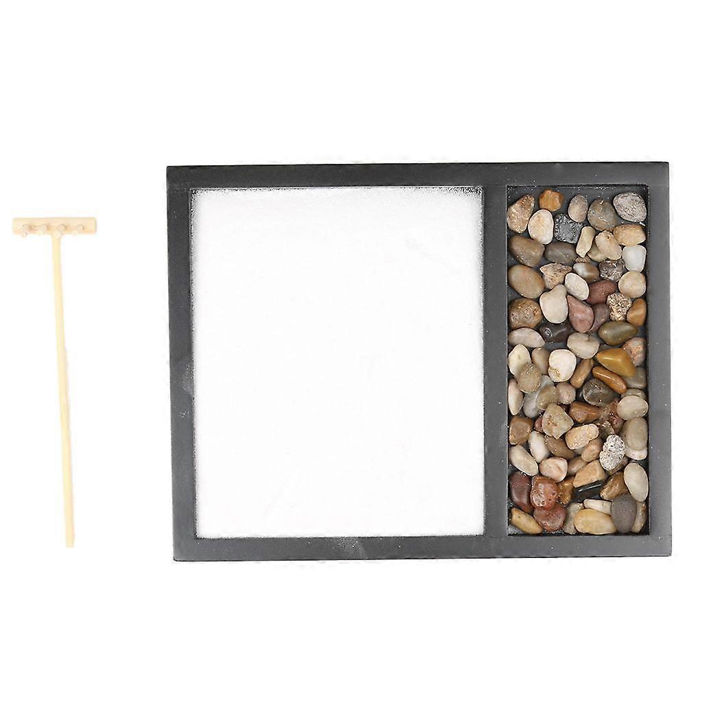 Garten Sand Kit Tischplatte Meditation Dekor Tablett Steine Rake Feng Shui # 1