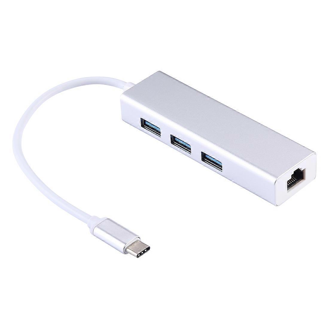 3 USB3.0 Ports HUB + USB-C / Type-C Gigabit Ethernet Adapter